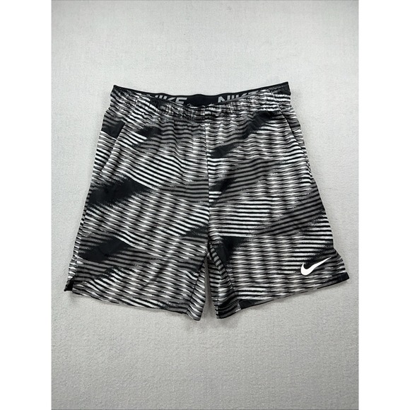 Nike Other - Nike Dri-FIT Men's Shorts Large  Black White Striped Swoosh Athletic